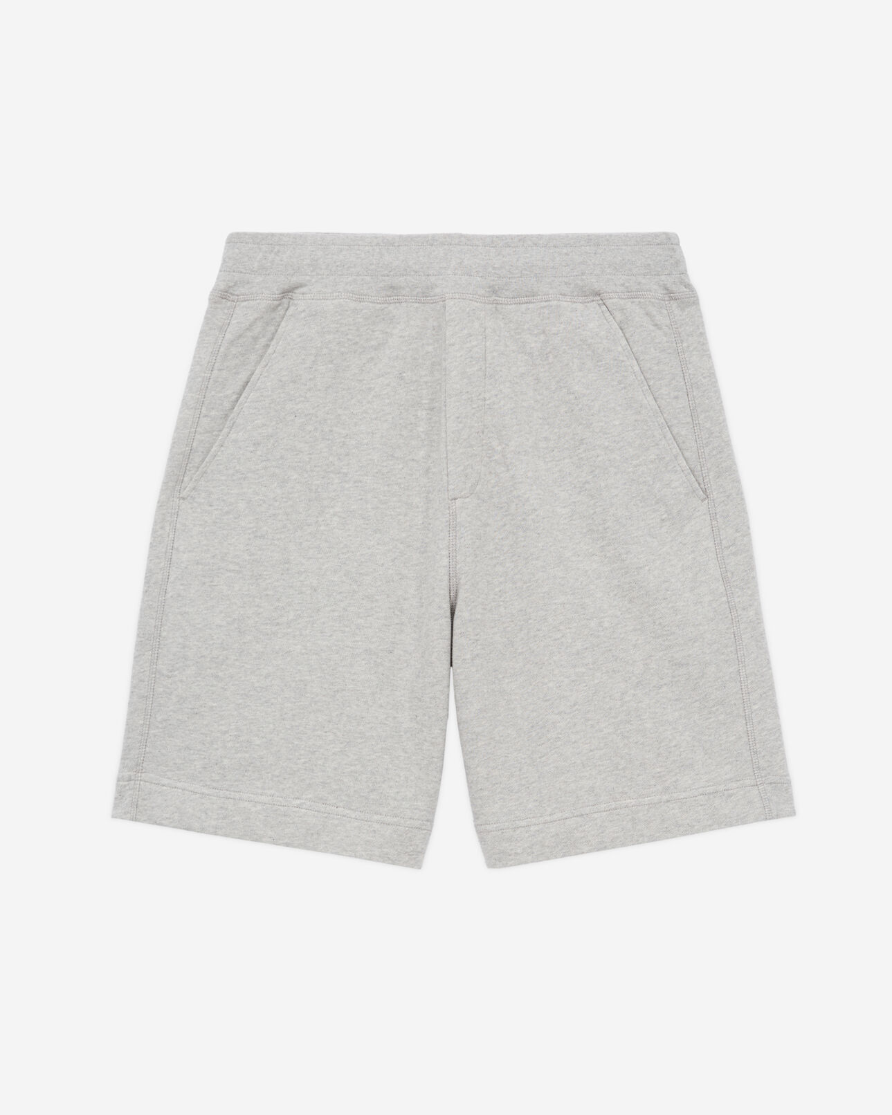 The Kooples MEN GRIS CLAIR light gray fleece shorts