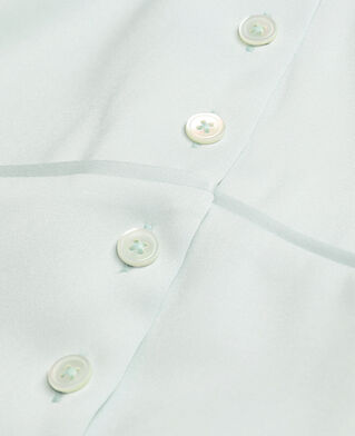The Kooples FEMME GREEN WATER top court vert clair avec boutonnage