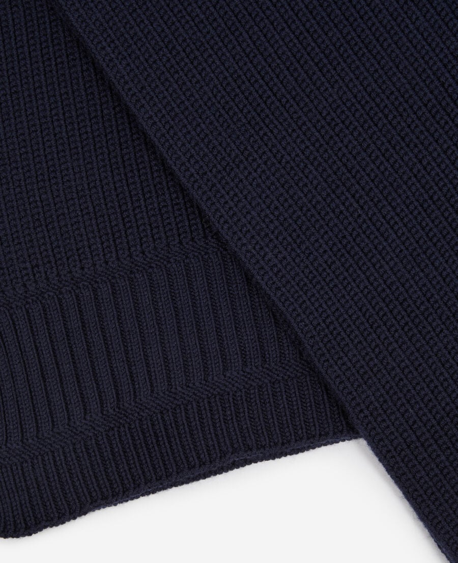 The Kooples M DARK BLUE blue wool scarf