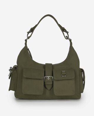 The Kooples WOMEN KAKI amelia xl bag in khaki canvas