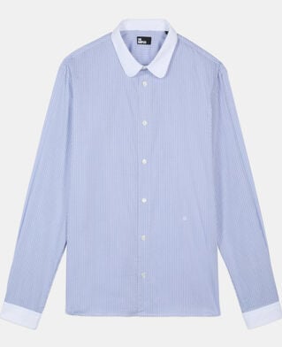 The Kooples MEN WHITE / BLUE blue and white checked formal shirt
