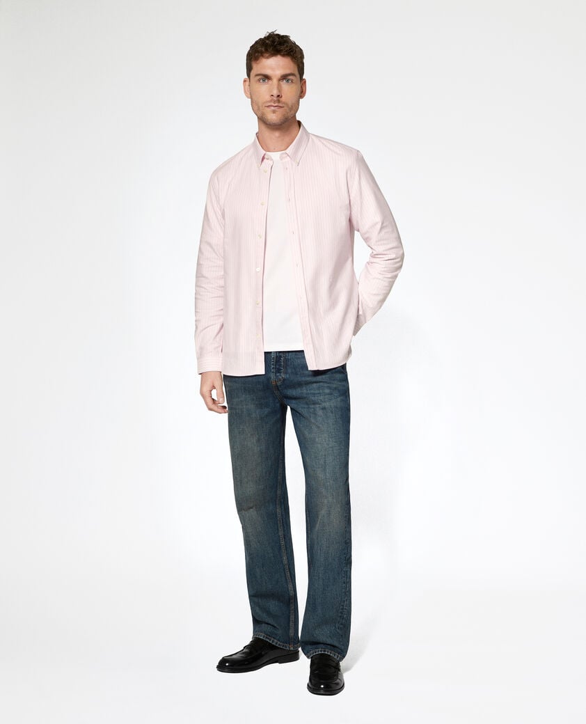 The Kooples MEN PINK - BLUE white and pink striped shirt