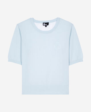 The Kooples FEMME BABY BLUE pull manches courtes bleu clair