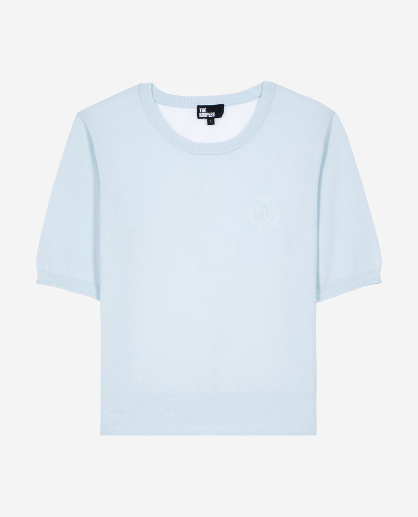 The Kooples FEMME BABY BLUE pull manches courtes bleu clair