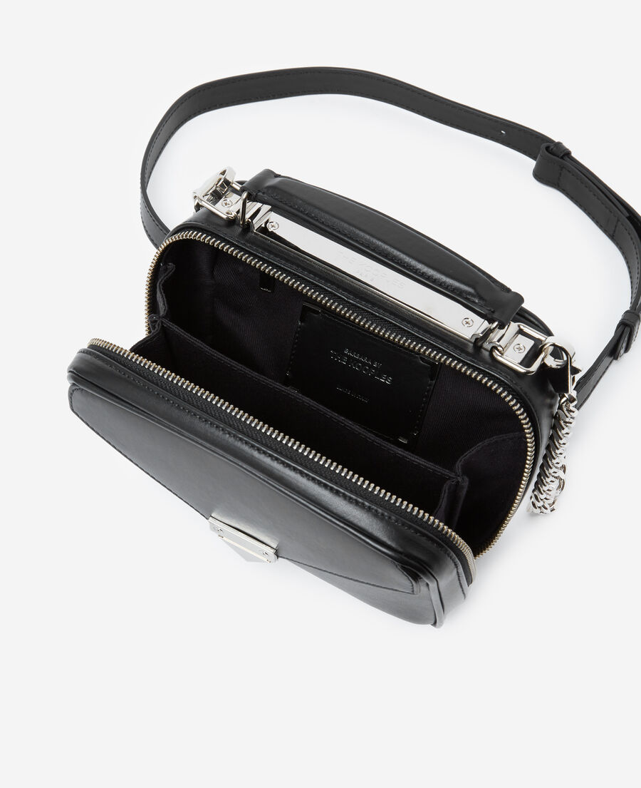 mini black barbara bag in smooth leather