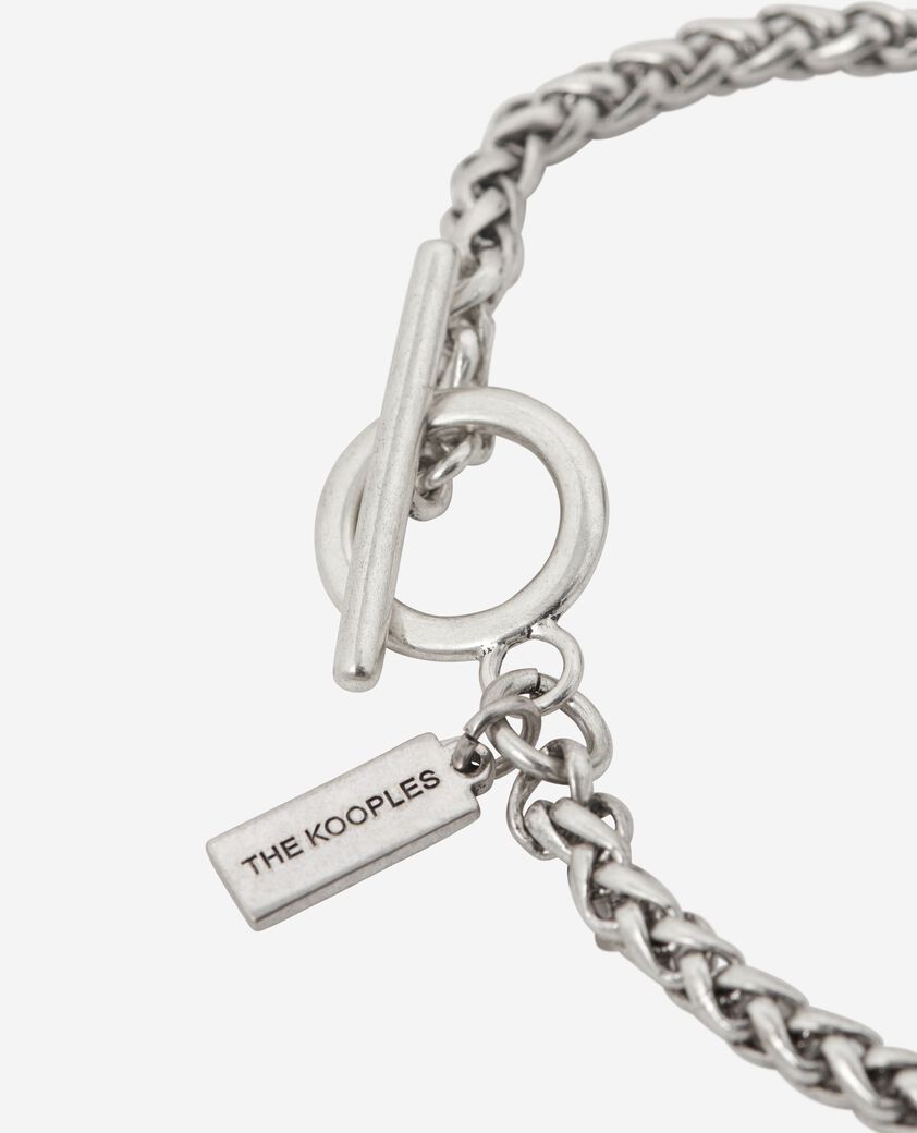 The Kooples HOMBRE SILVER pulsera de cadena de plata mediana