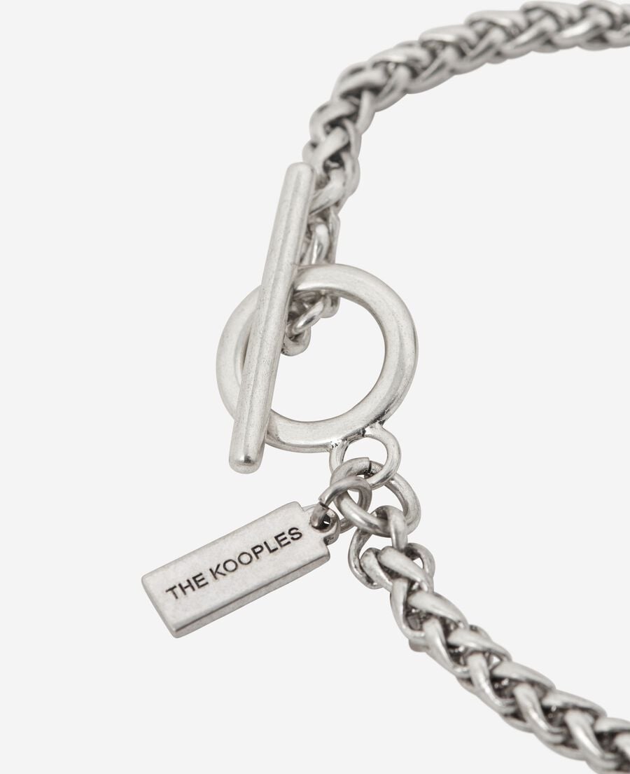 The Kooples HOMBRE SILVER pulsera de cadena de plata mediana