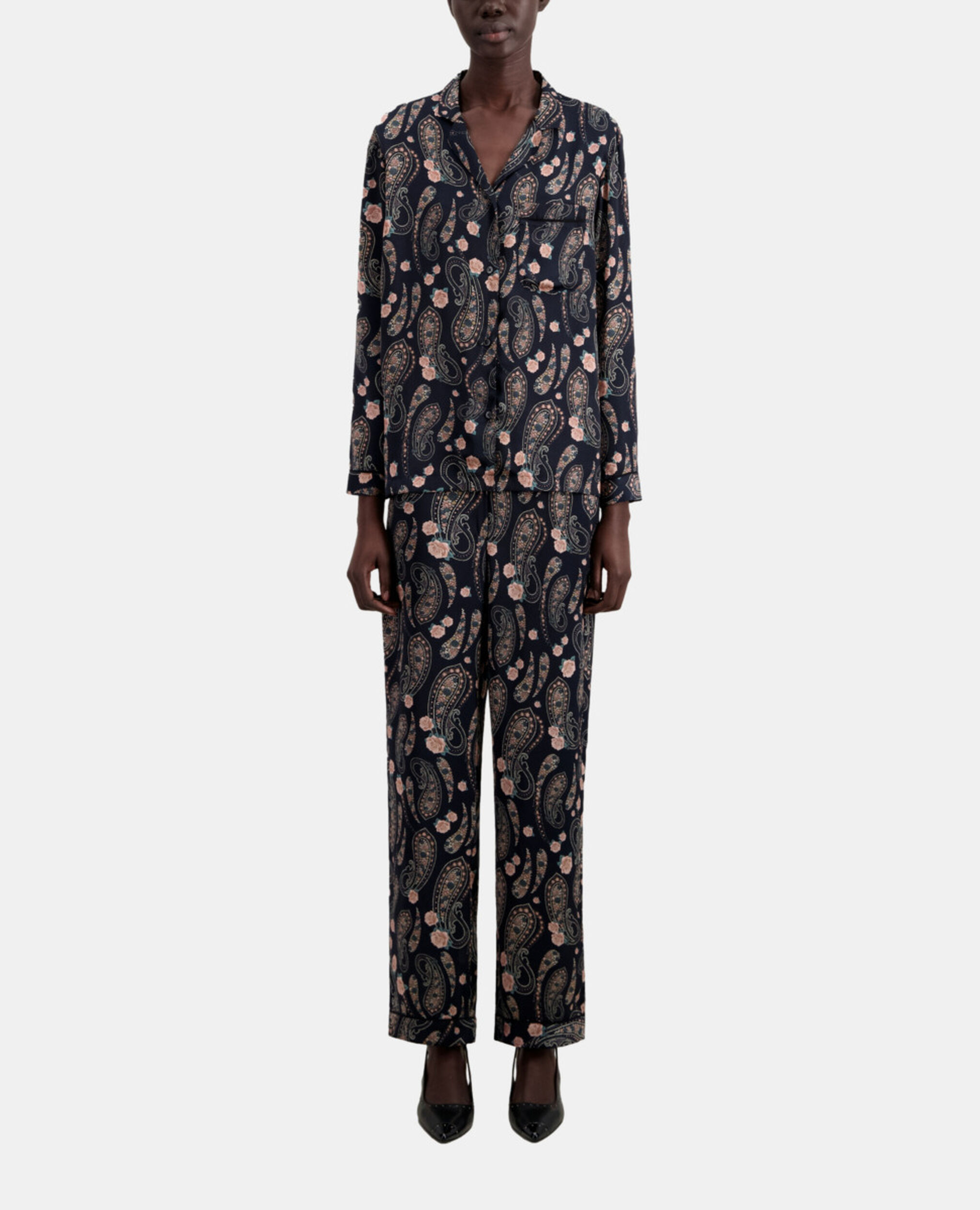 Chemise imprimée, BLACK / PINK, hi-res image number null