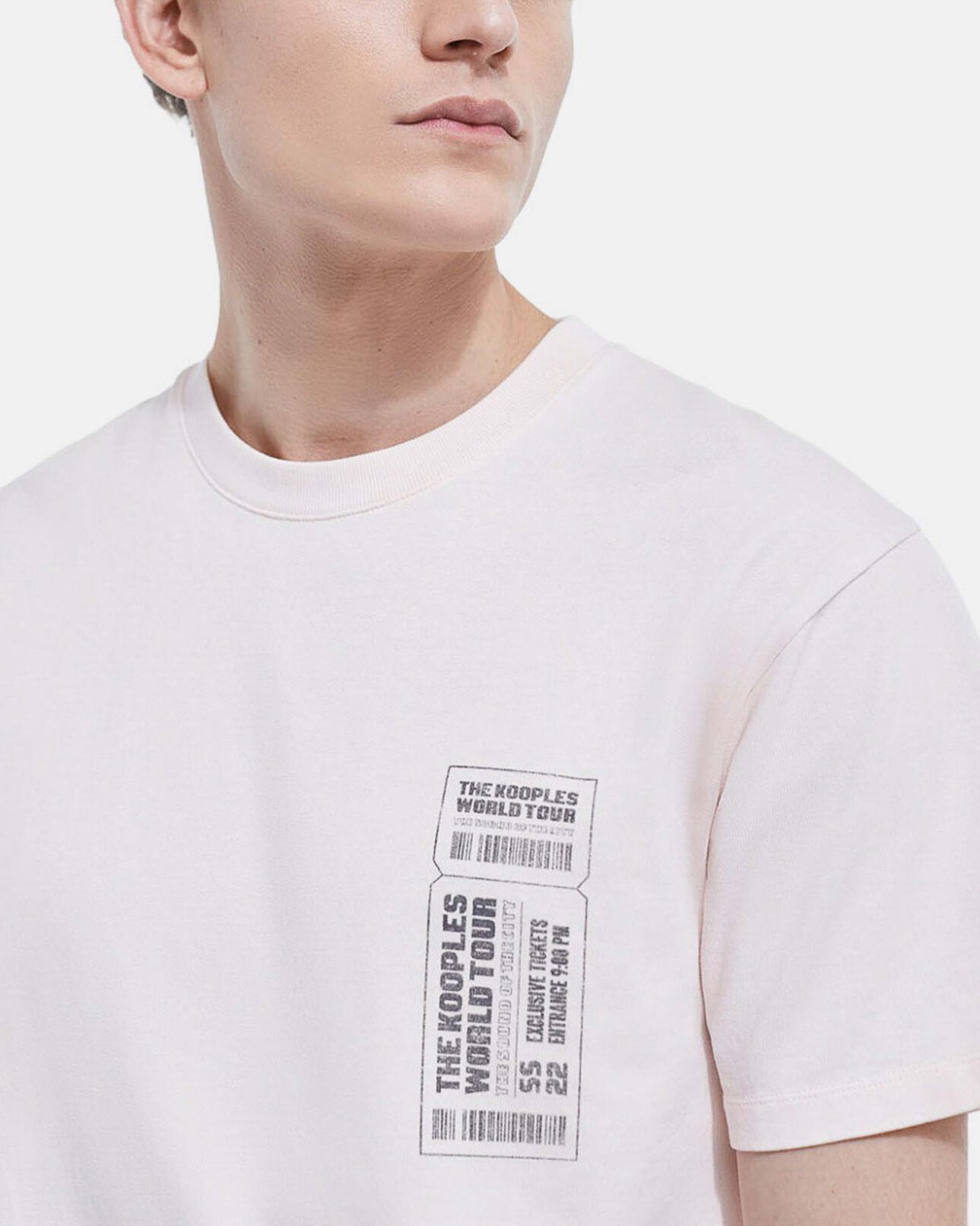 The Kooples HOMBRE PINK camiseta rosa algodón logotipo the kooples