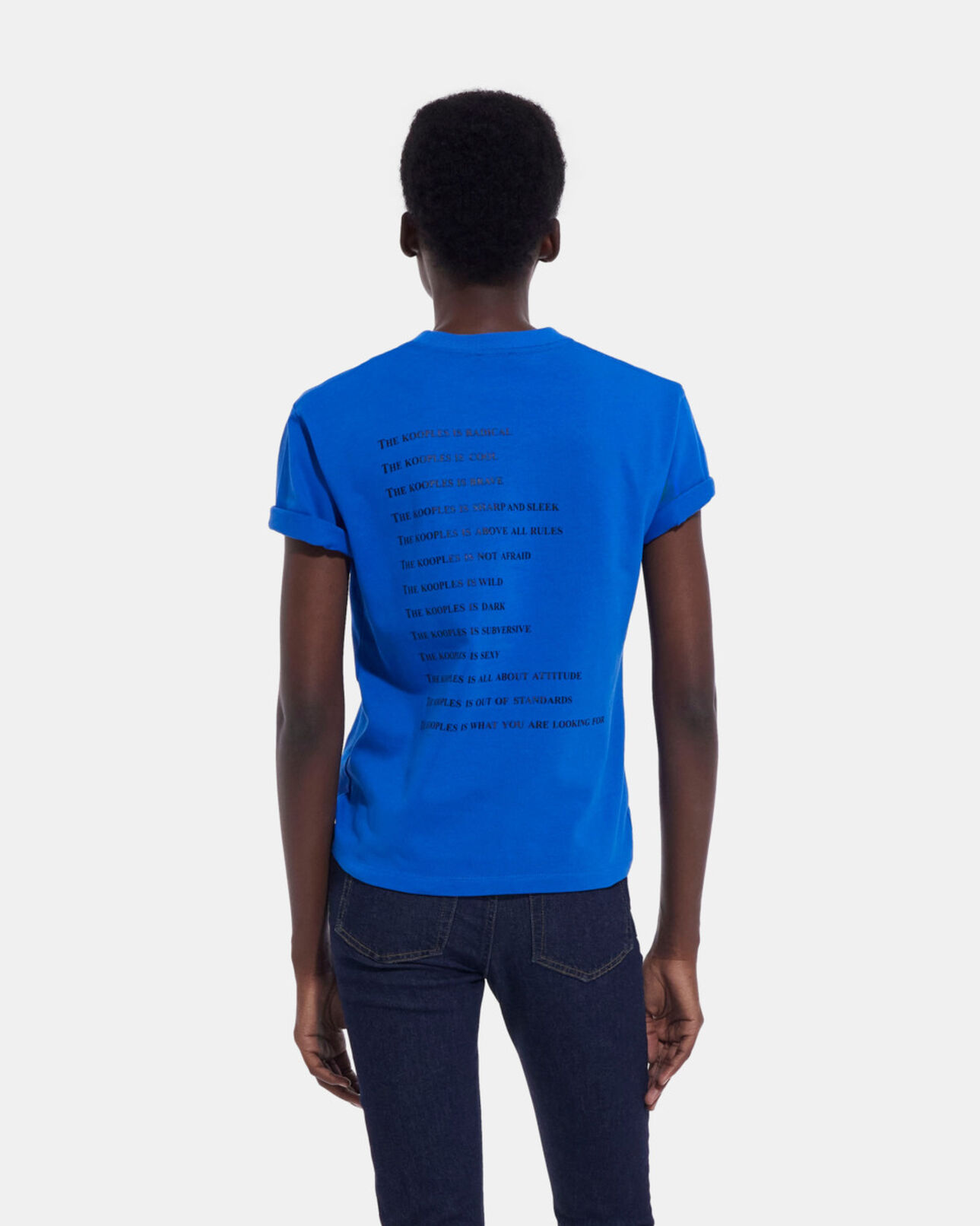 The Kooples WOMEN INK BLUE what is blue t-shirt