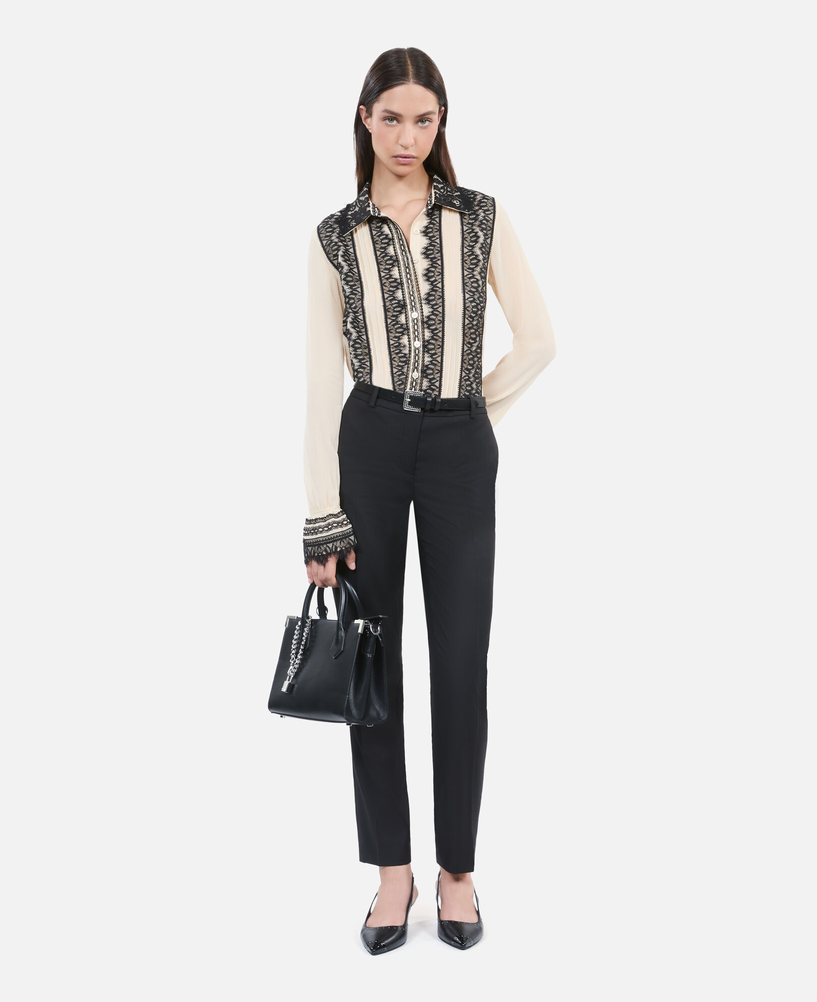 The Kooples WOMEN ECRU ecru silk shirt