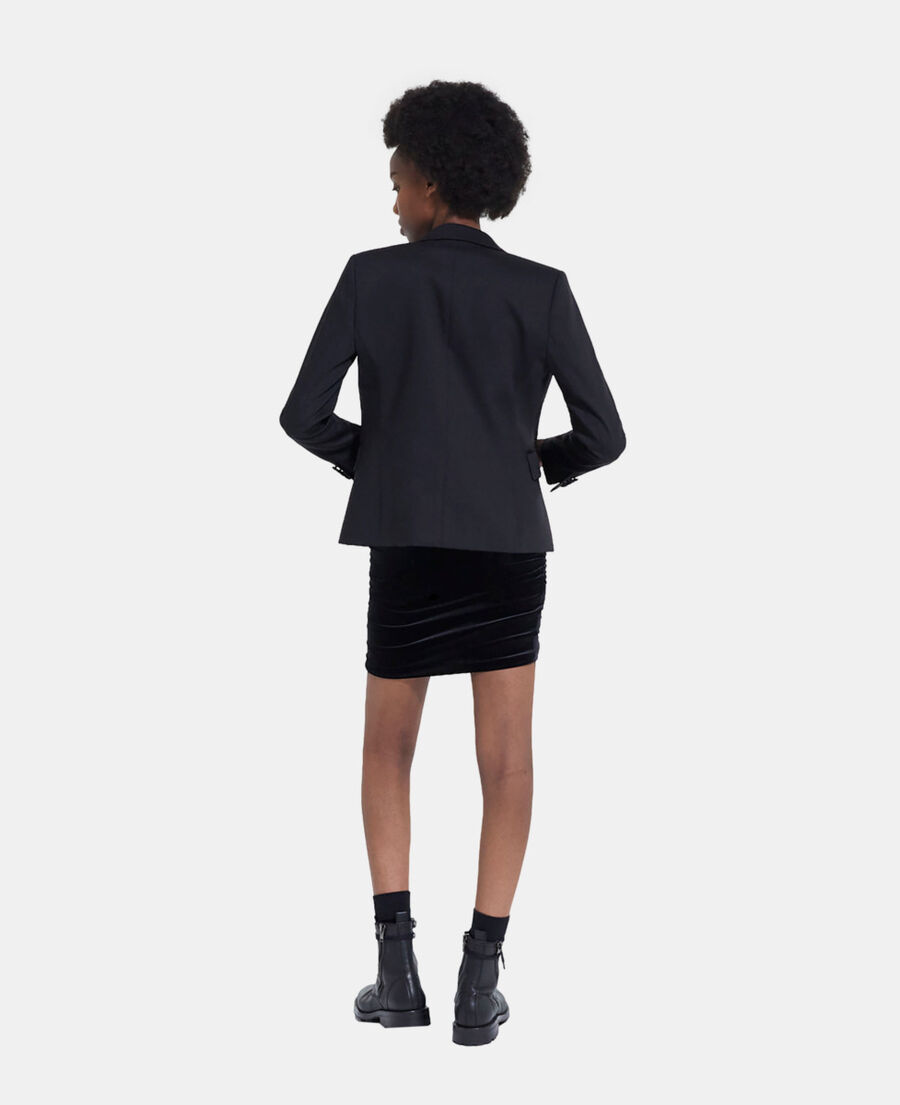 black wool suit jacket