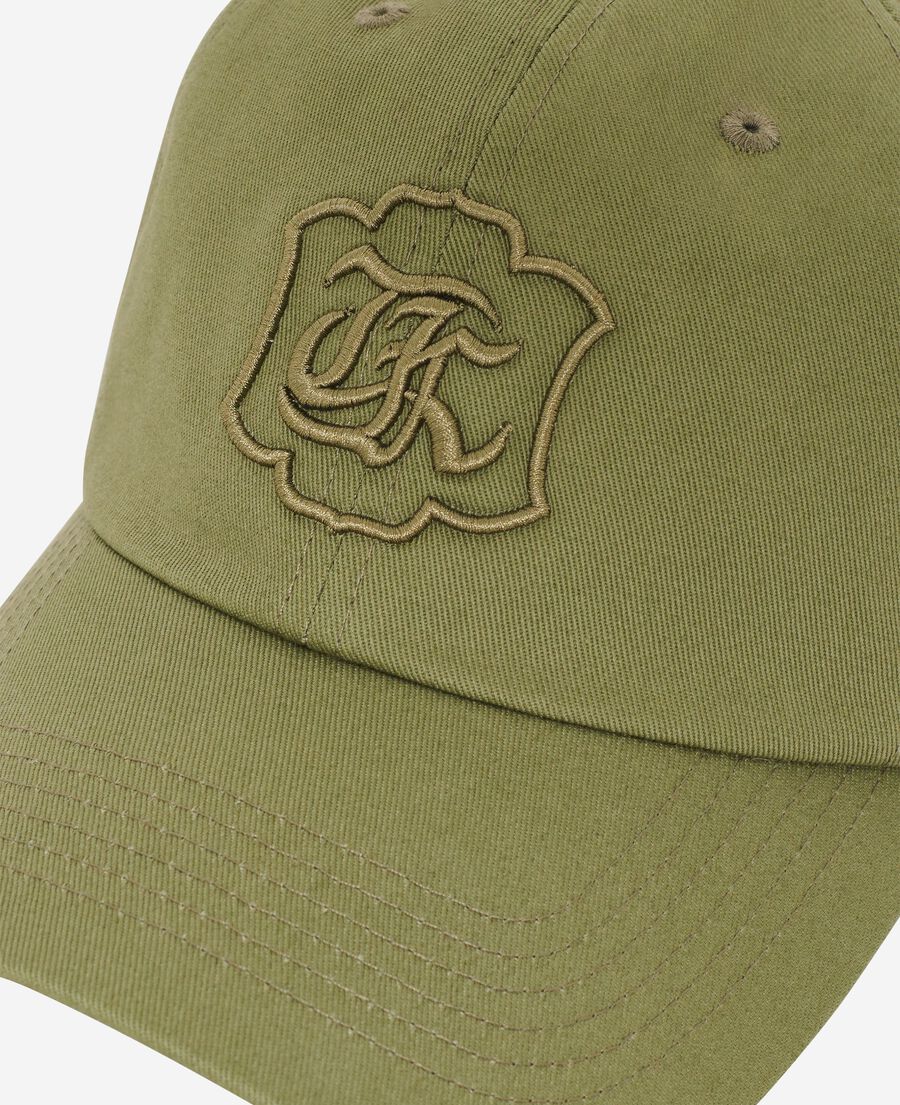 The Kooples M GRENADE khaki embroidered crest cap