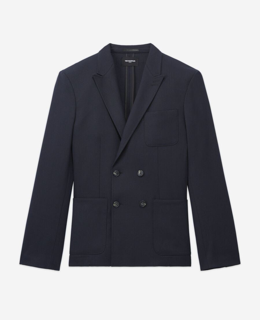 navy double breasted blazer
