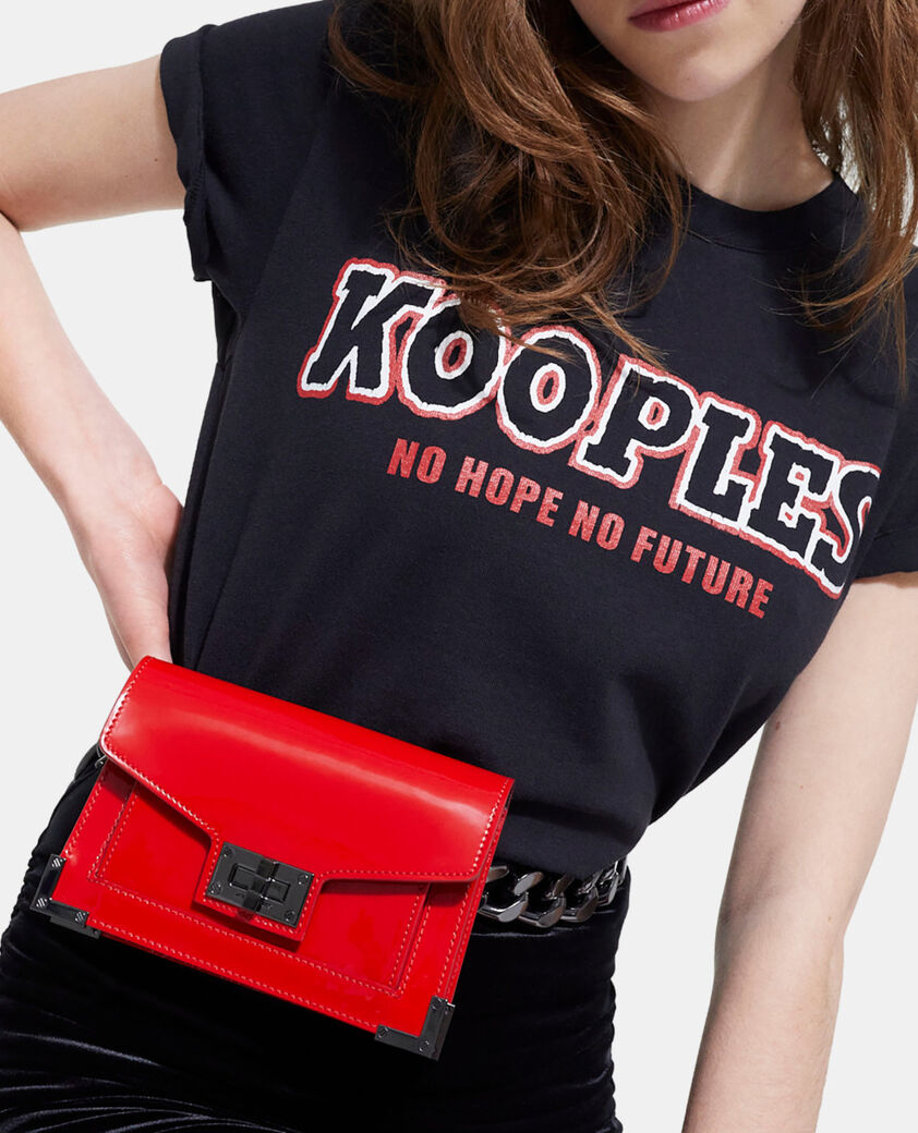 The Kooples FEMME RED emily belt en cuir rouge