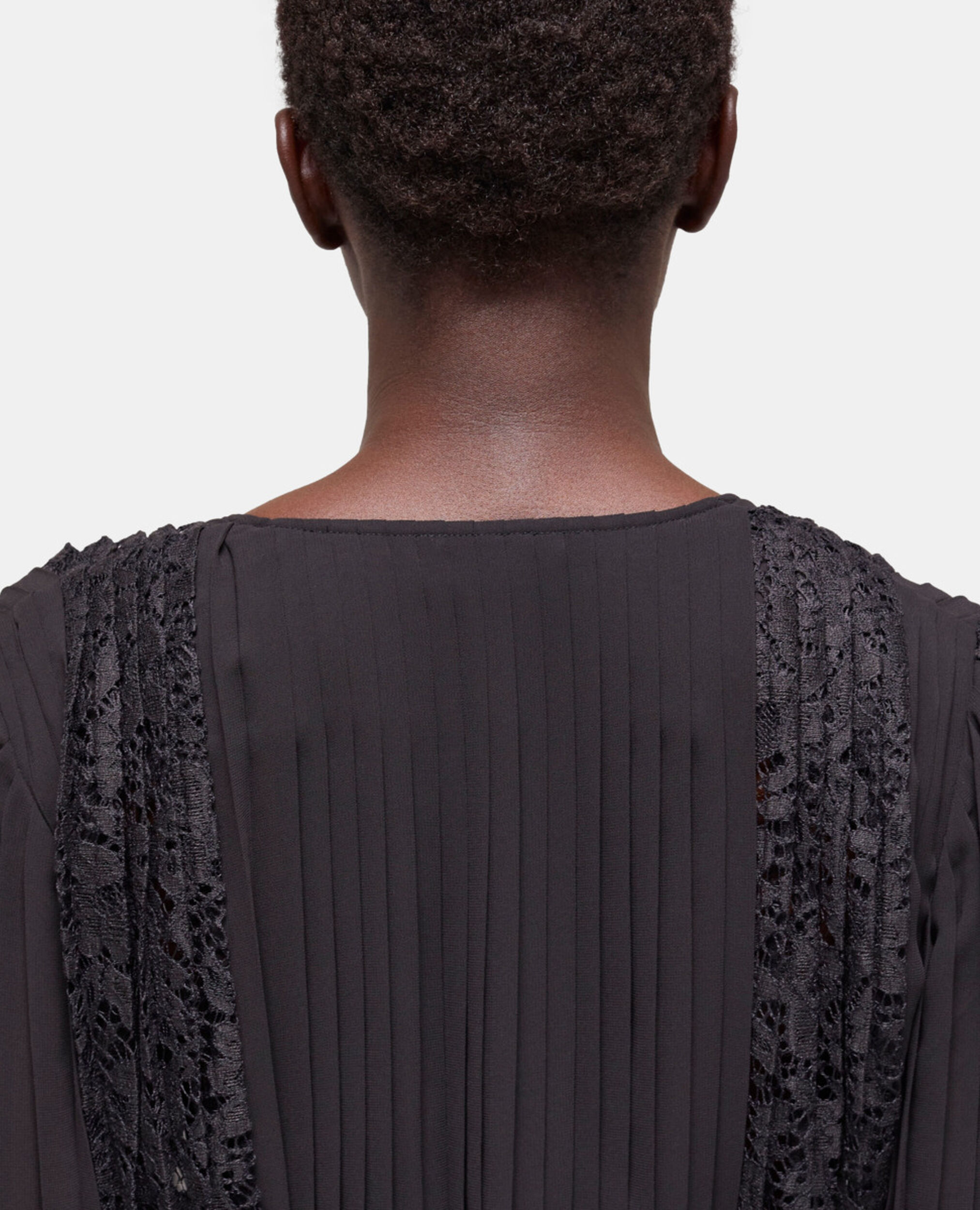 Short black lace dress, BLACK, hi-res image number null