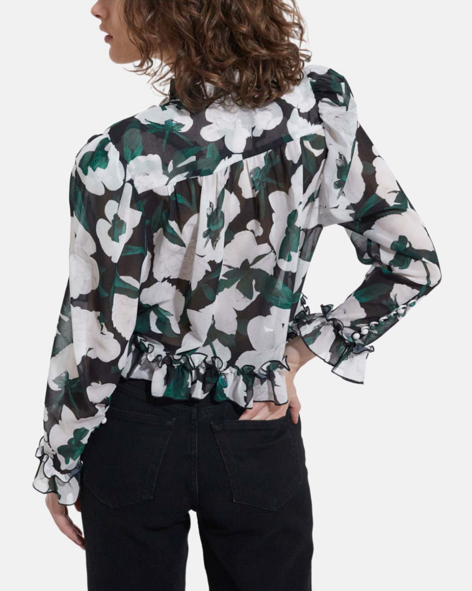 Printed blouse, ECRU, hi-res image number null