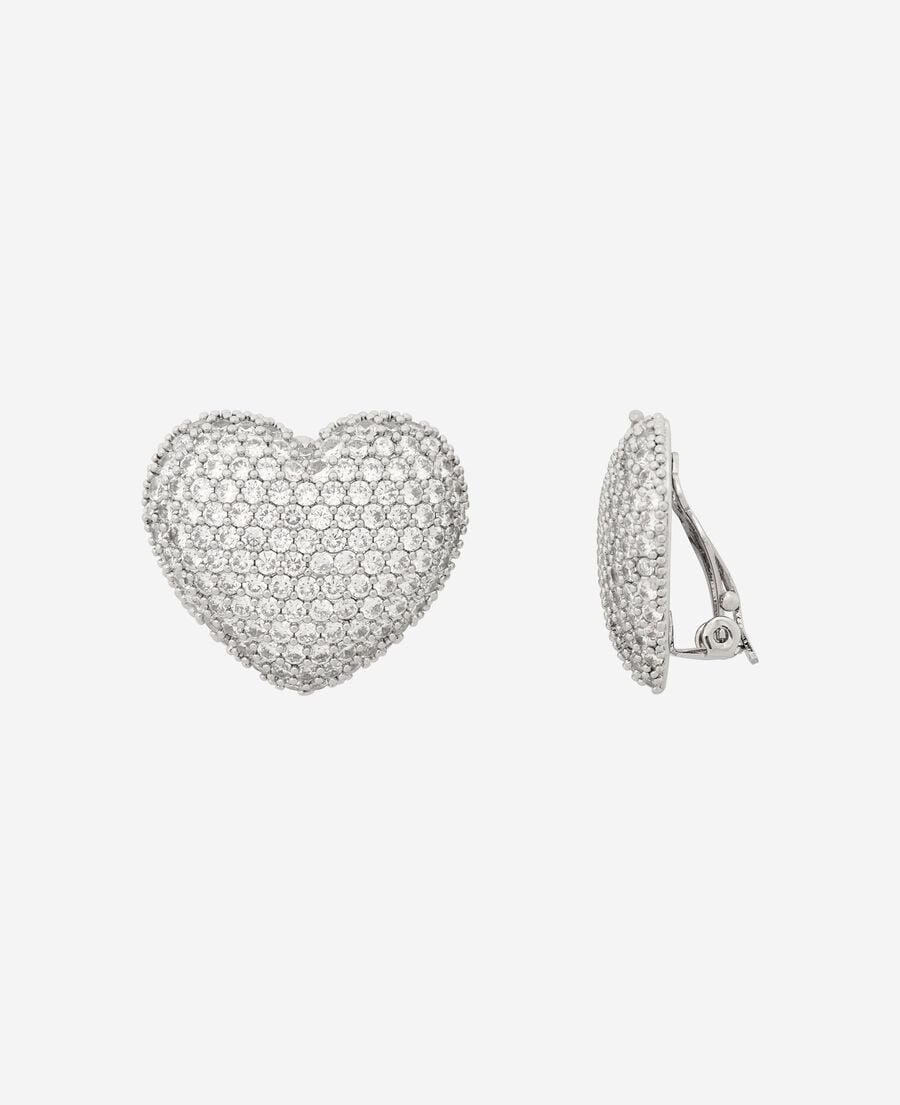 The Kooples WOMEN SILVER silver clip-on heart earrings