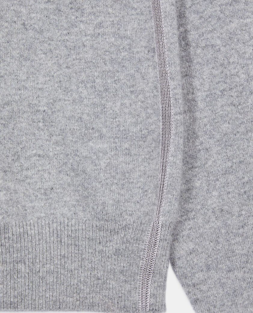 The Kooples HOMME MIDDLE GREY MEL pull en cachemire gris