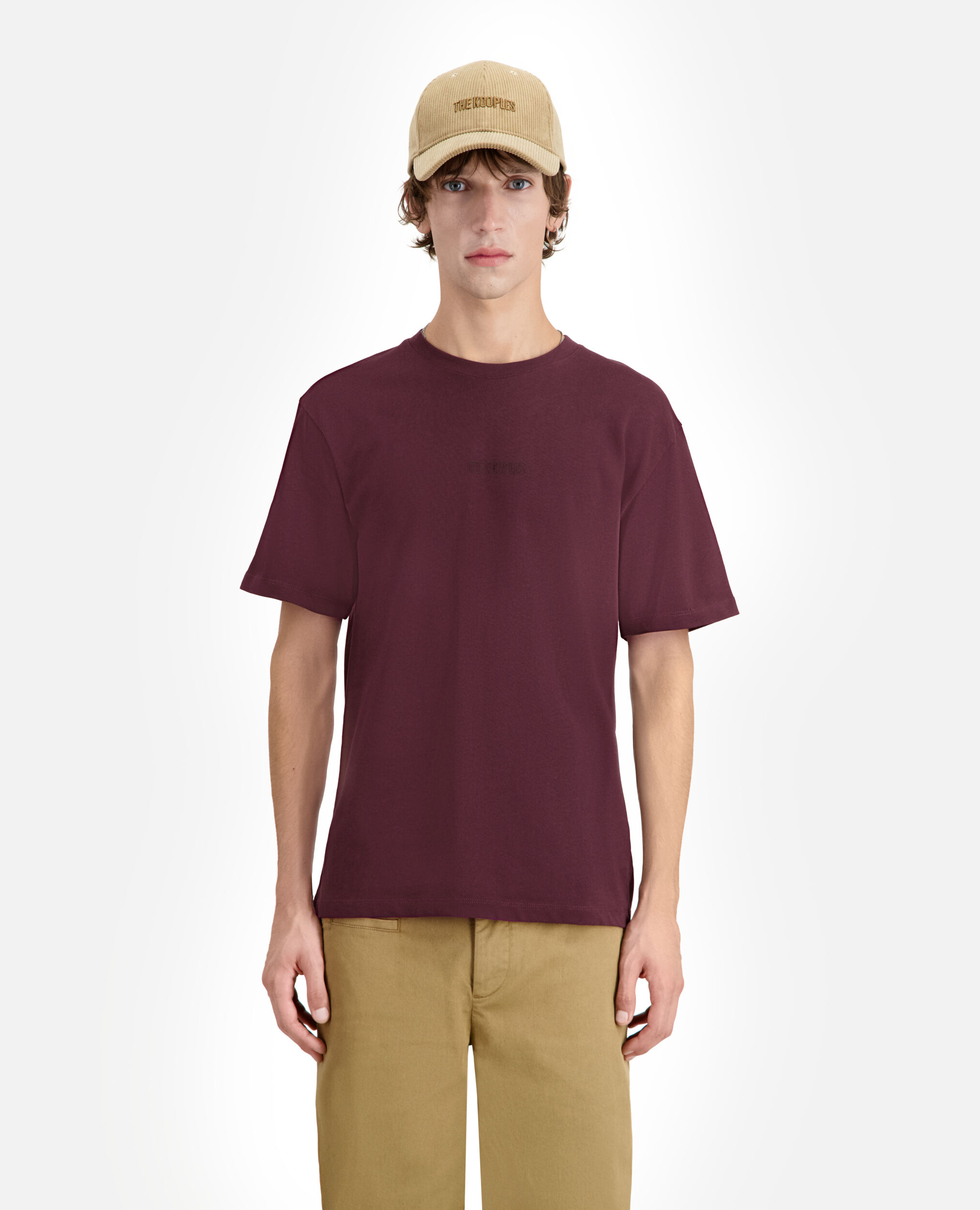 T-shirt Homme bordeaux avec logo, BORDEAUX, hi-res image number null