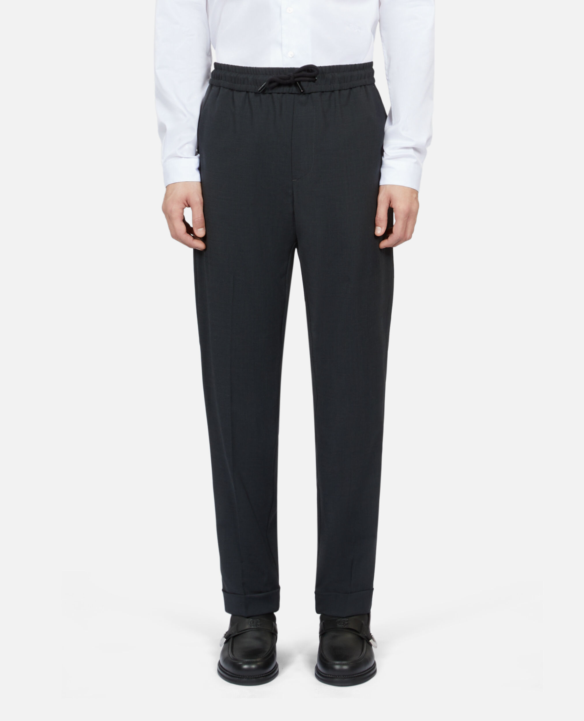 Grey checked trousers, DARK GREY, hi-res image number null