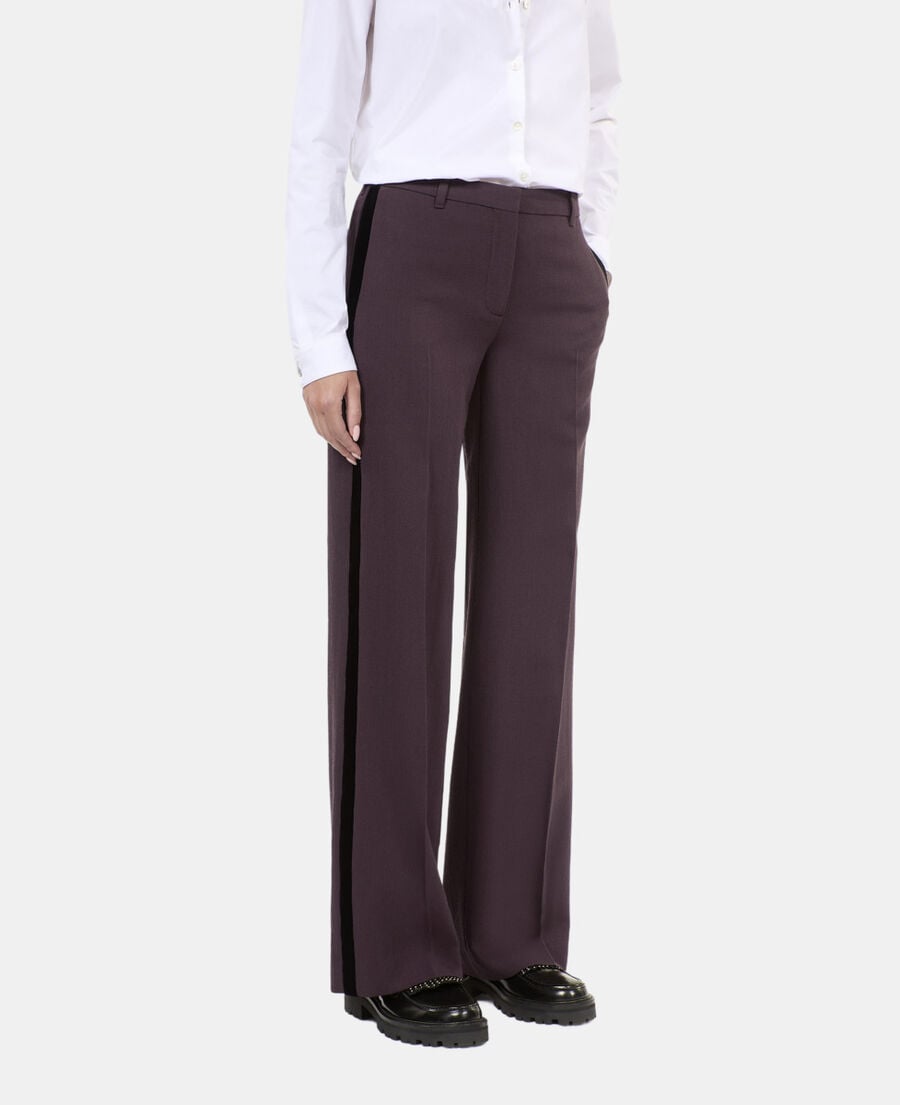 The Kooples FEMME BROWN pantalon tailleur large marron