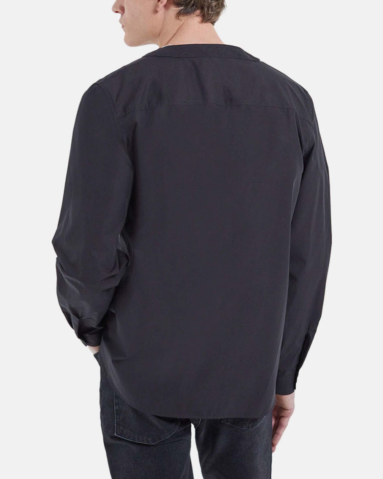 The Kooples HOMBRE BLACK camisa cuello tipo béisbol