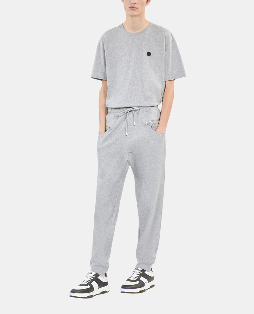 The Kooples HOMME GREY MELANGE t-shirt blason gris