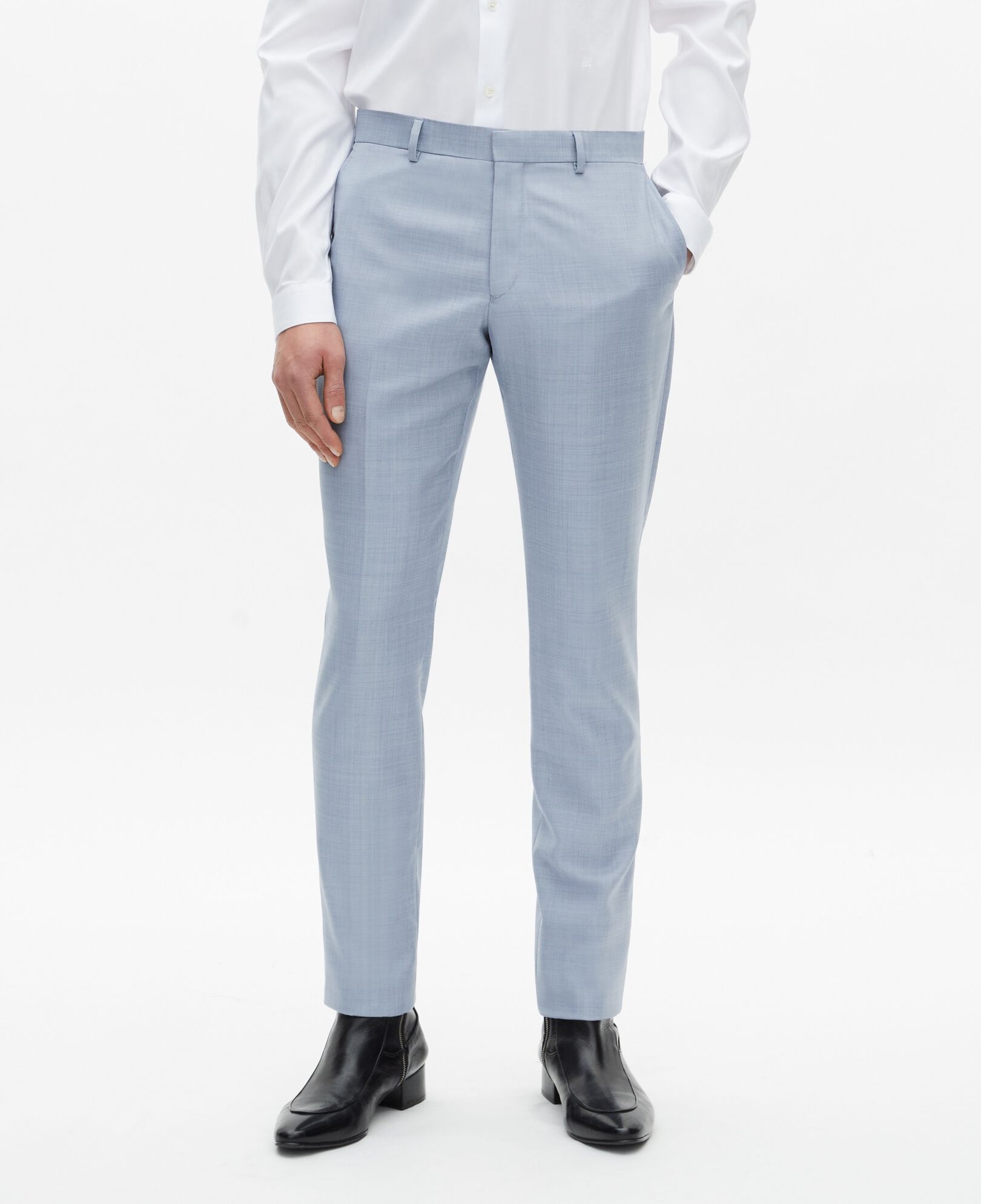 The Kooples HOMBRE BLUE pantalón traje azul claro lana