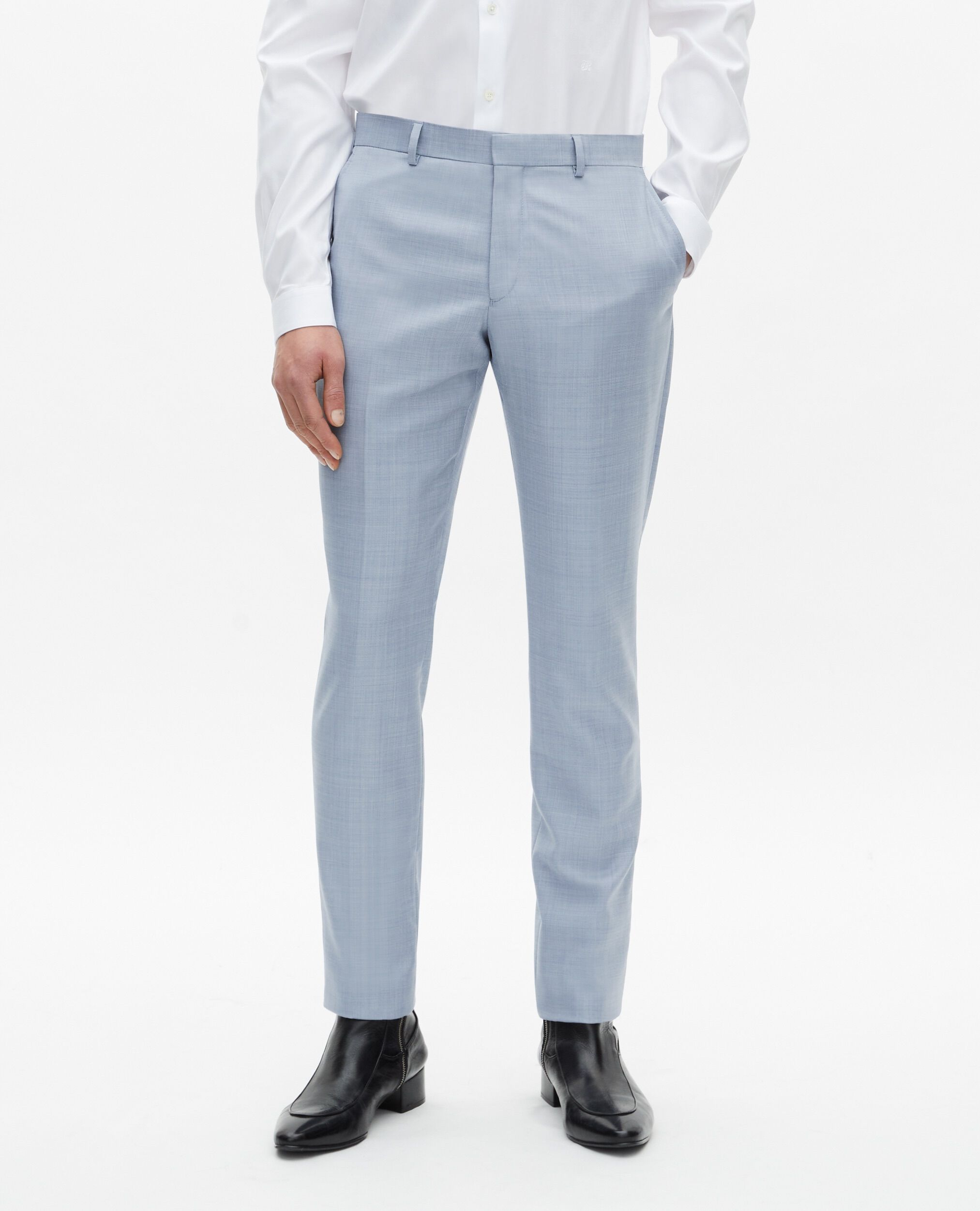 Pantalón traje azul claro lana, BLUE, hi-res image number null