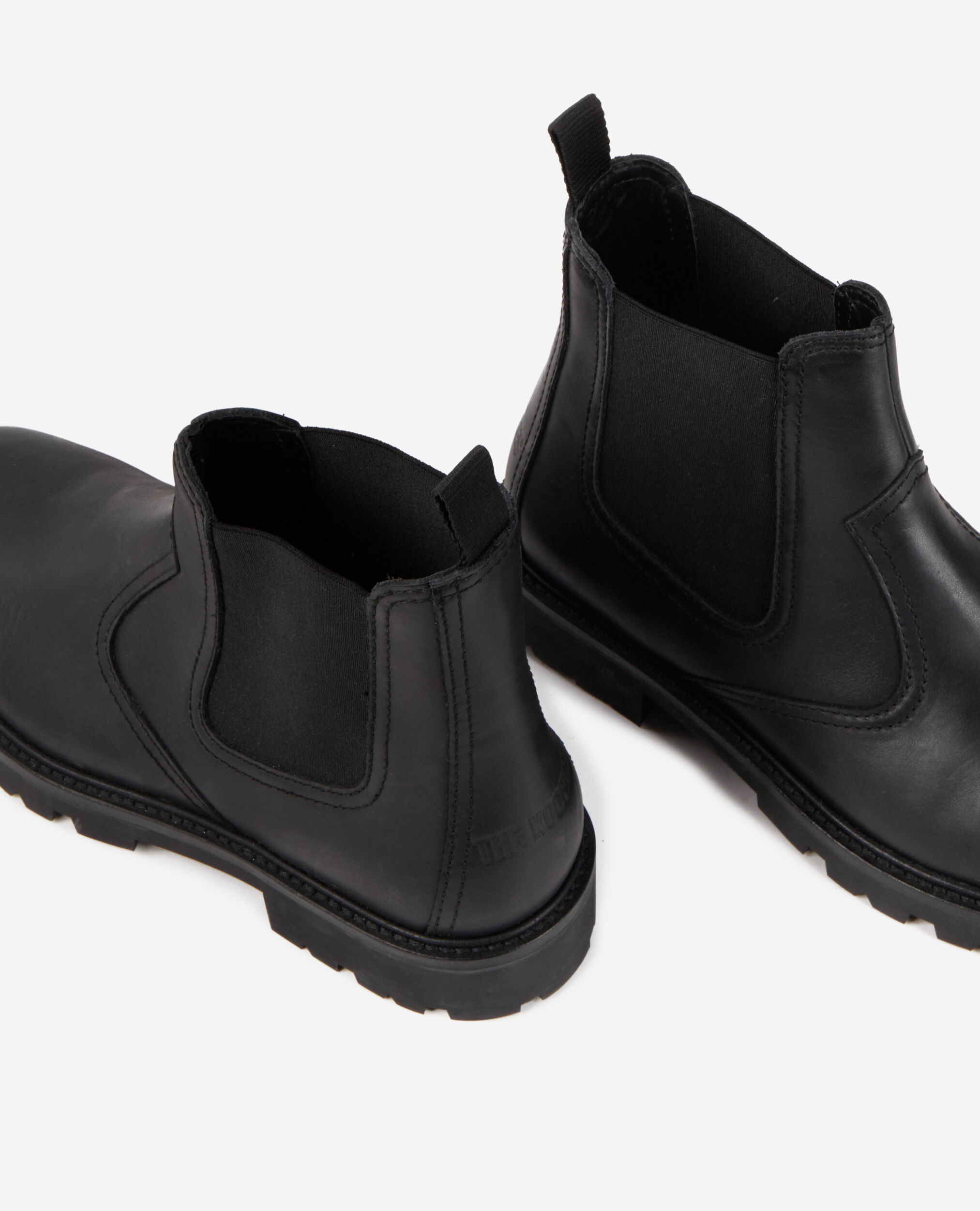 Black leather Chelsea boots, BLACK, hi-res image number null