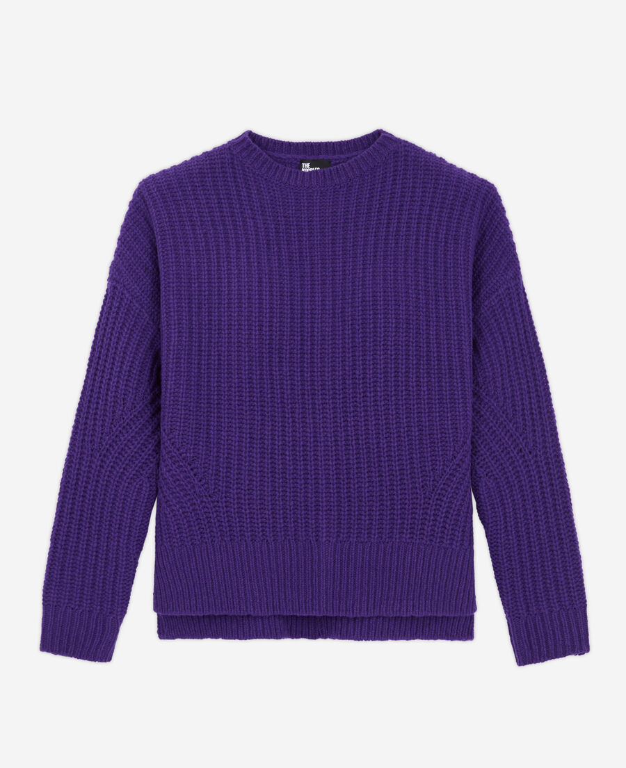 pull en laine violet