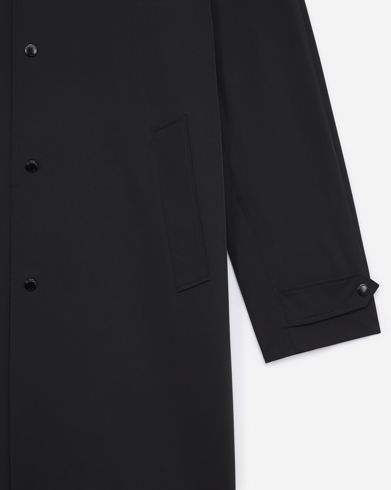 The Kooples HOMME BLACK trench fluide noir à boutons-pression