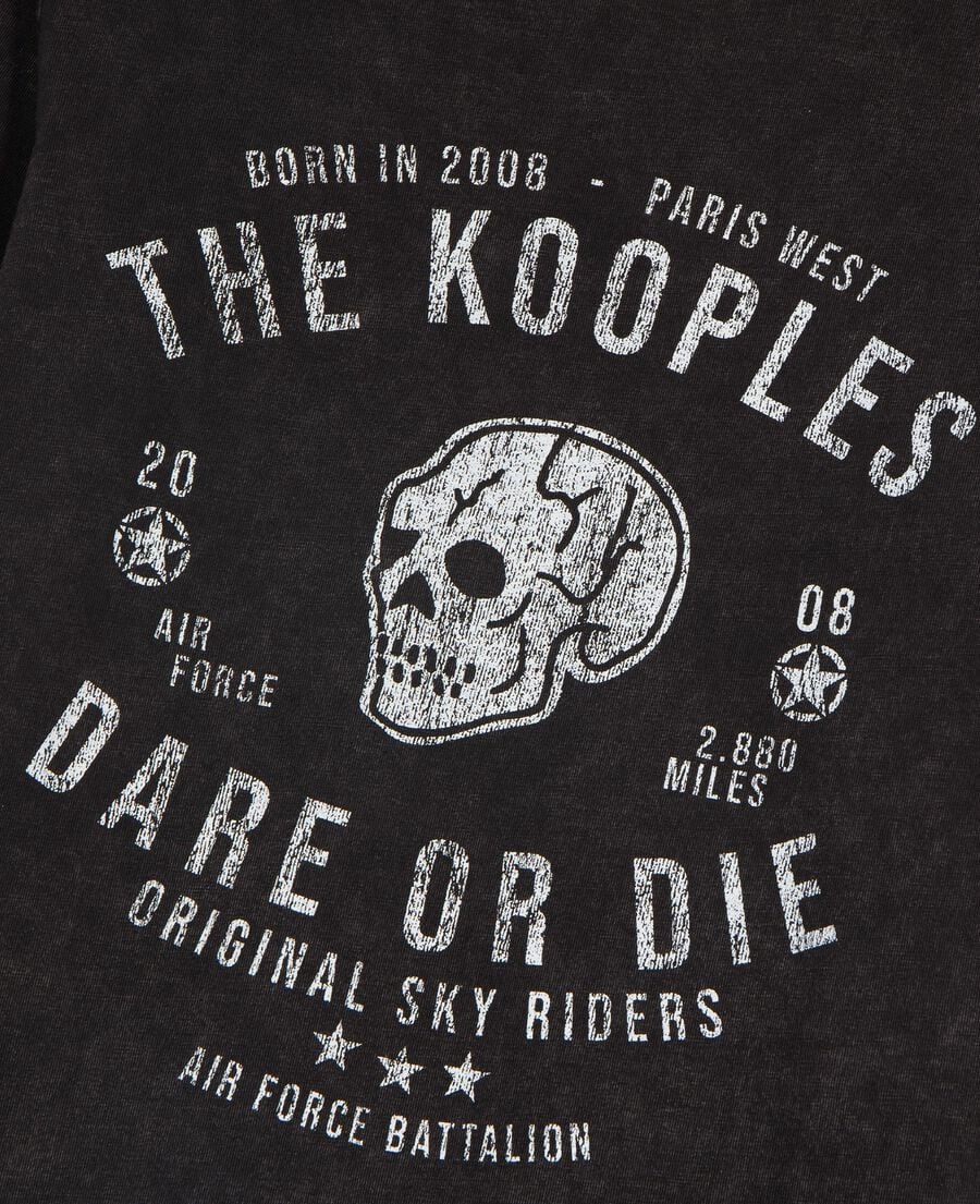 The Kooples F BLACK WASHED t-shirt with black screen print