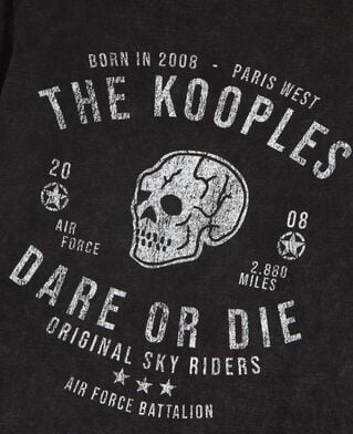 The Kooples F BLACK WASHED t-shirt with black screen print