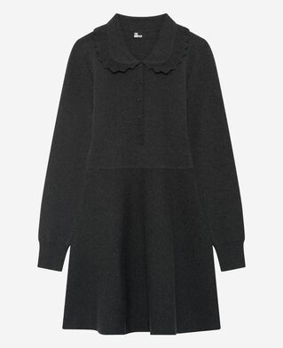 The Kooples FEMME BLACK robe courte en maille noire