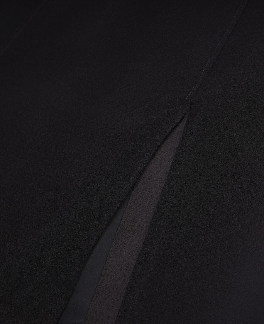 halblanger schwarzer bleistiftrock