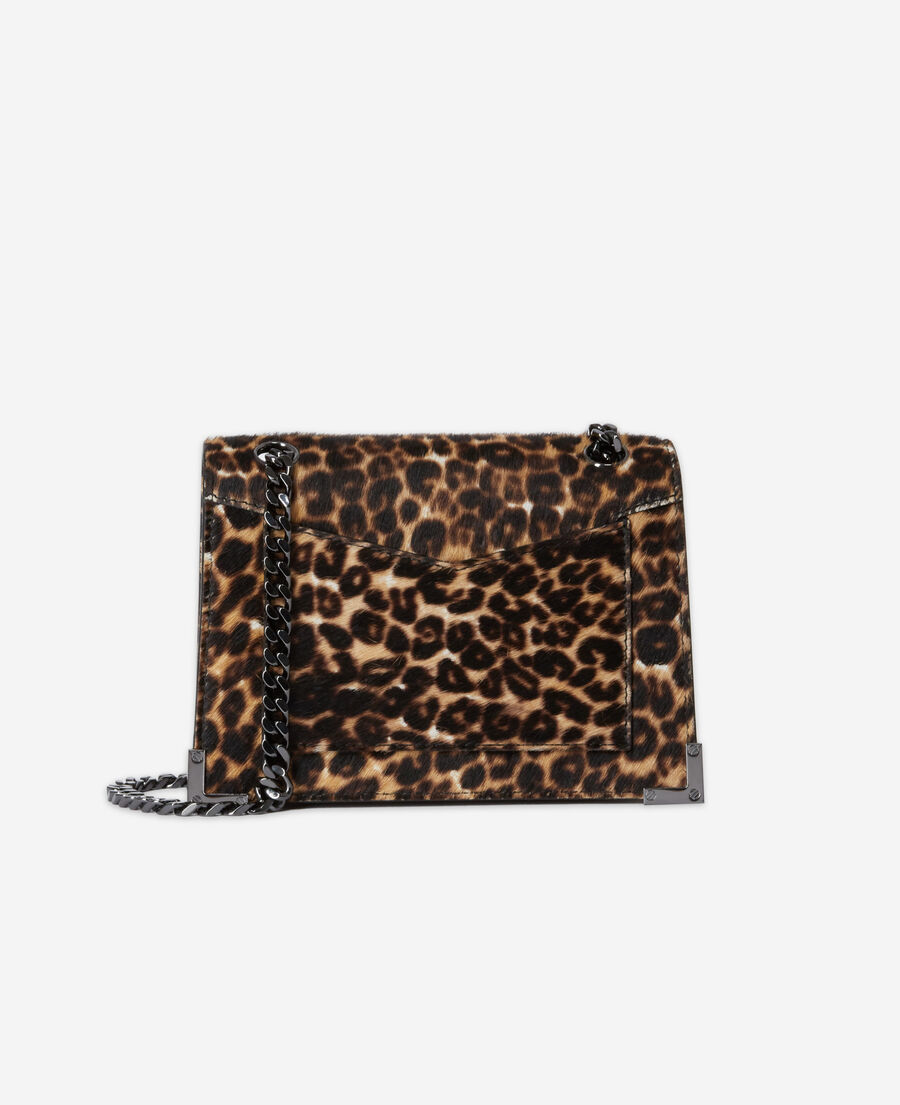 sac emily small en cuir léopard