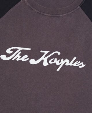 The Kooples H BLACK WASHED black next collection serigraphy t-shirt