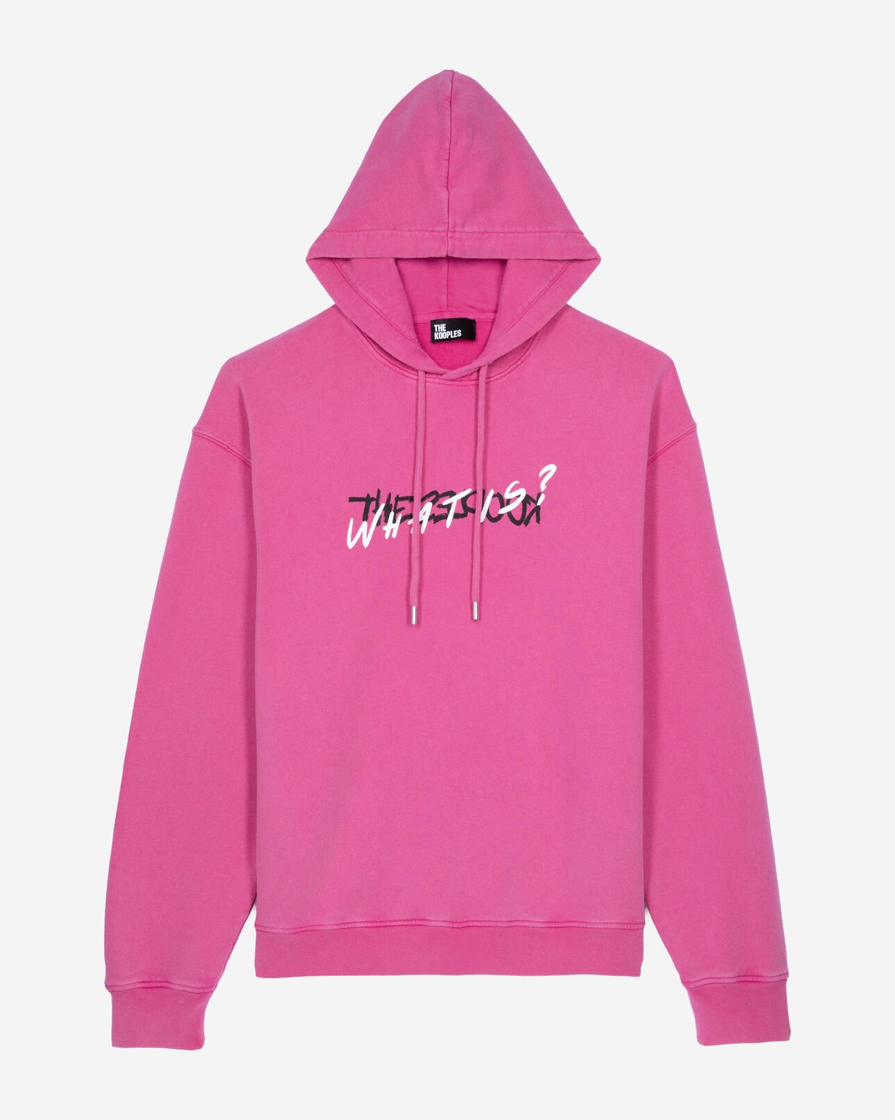 The Kooples MEN FUSHIA what is pink hooded sweatshirt