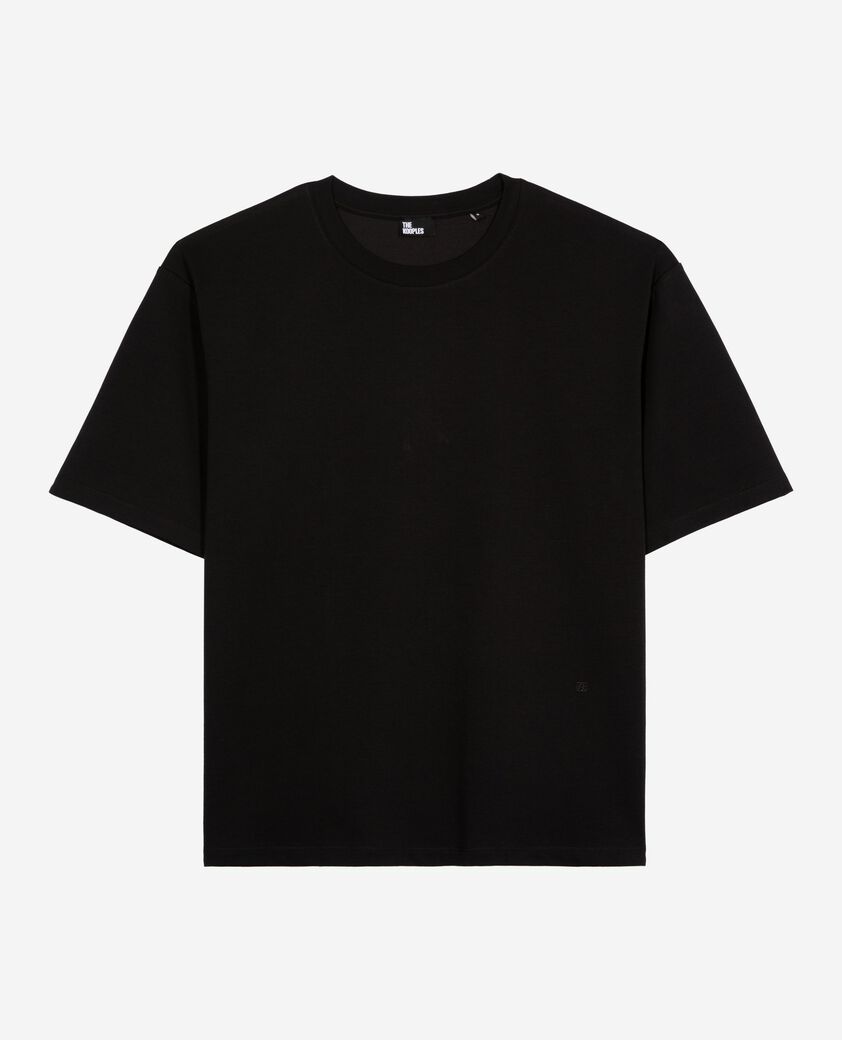 The Kooples HOMME BLACK t-shirt mixte large uni noir