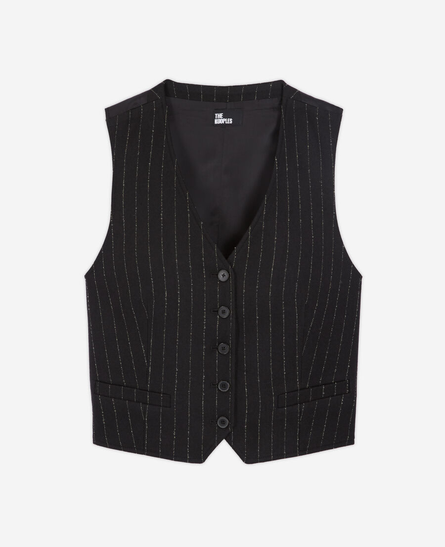 striped wool suit jacket