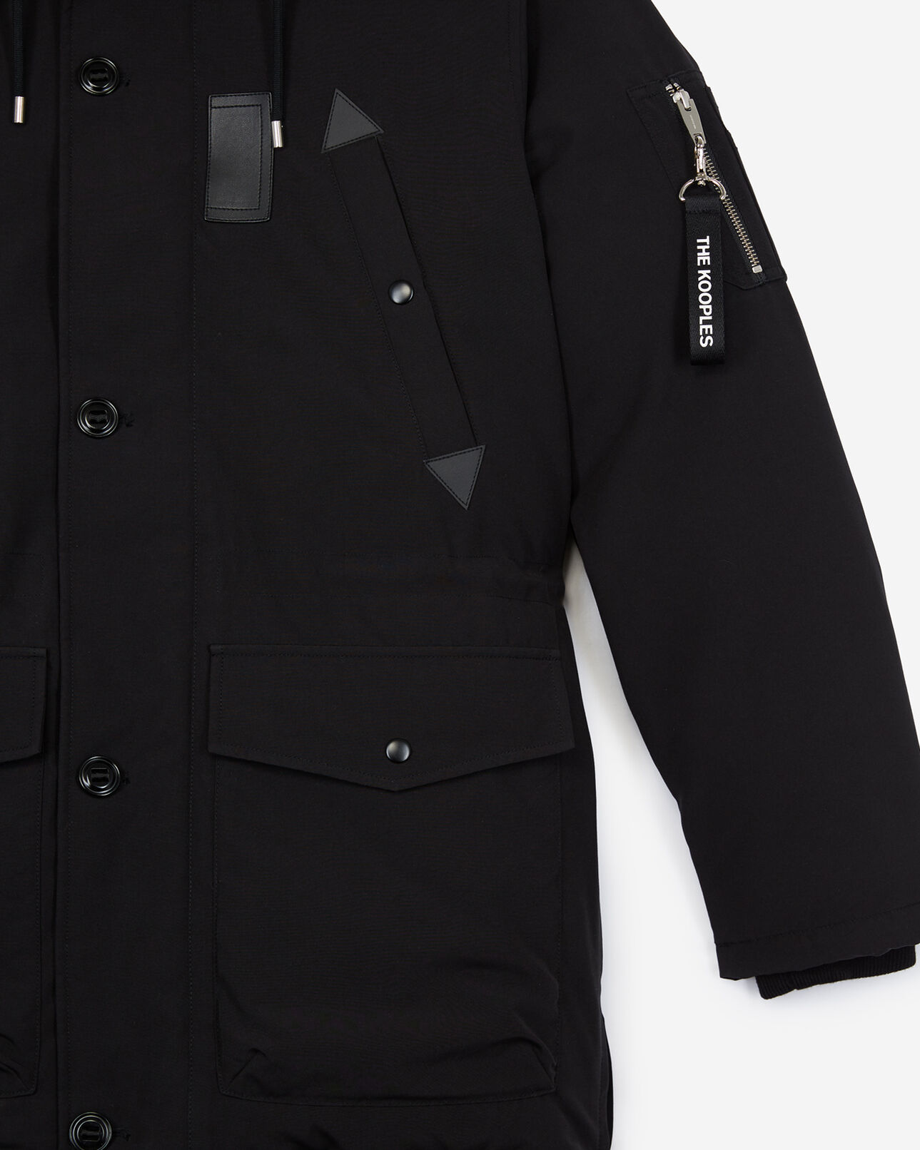 The Kooples MEN BLACK oversize parka 