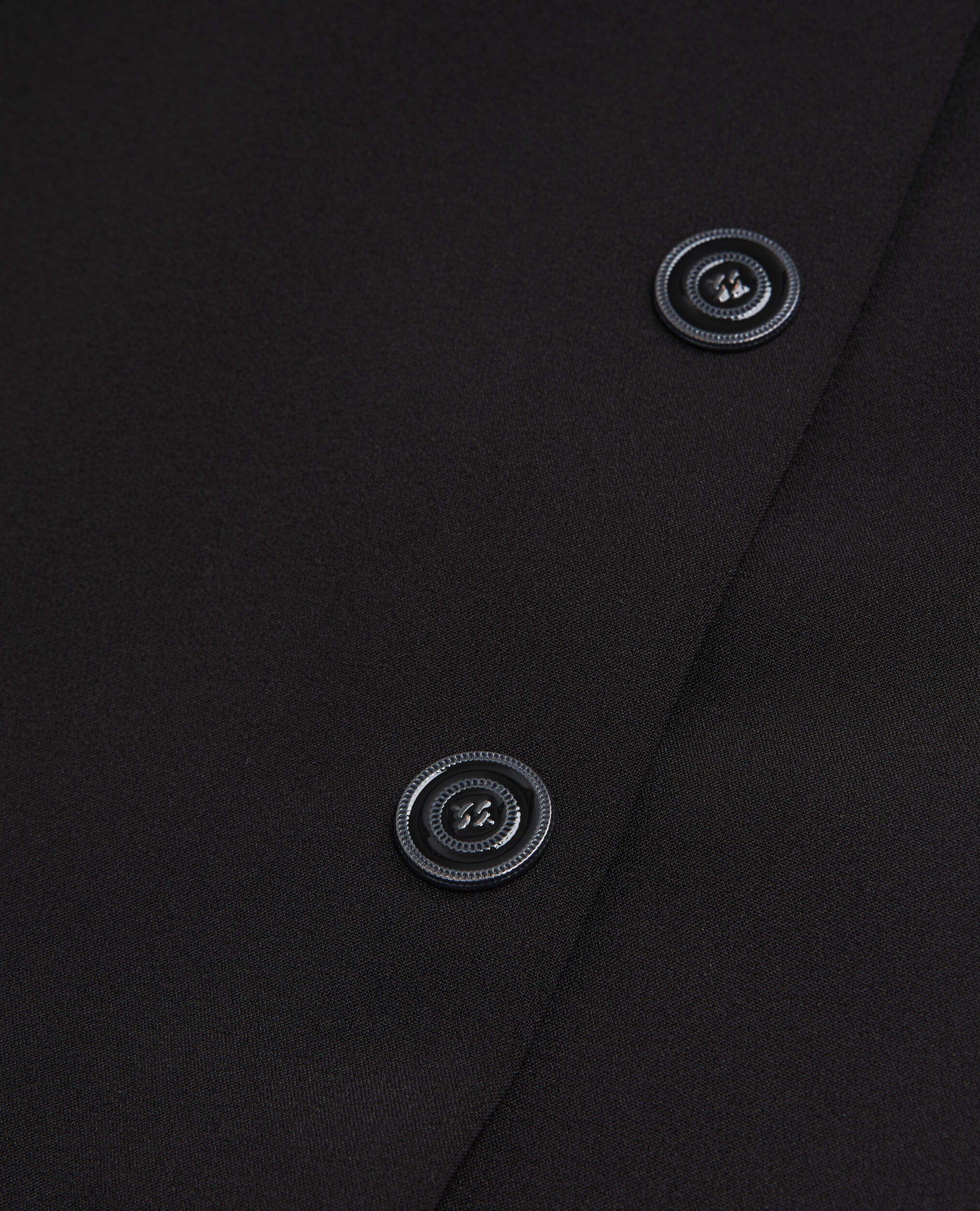 Short black crepe skirt, BLACK, hi-res image number null