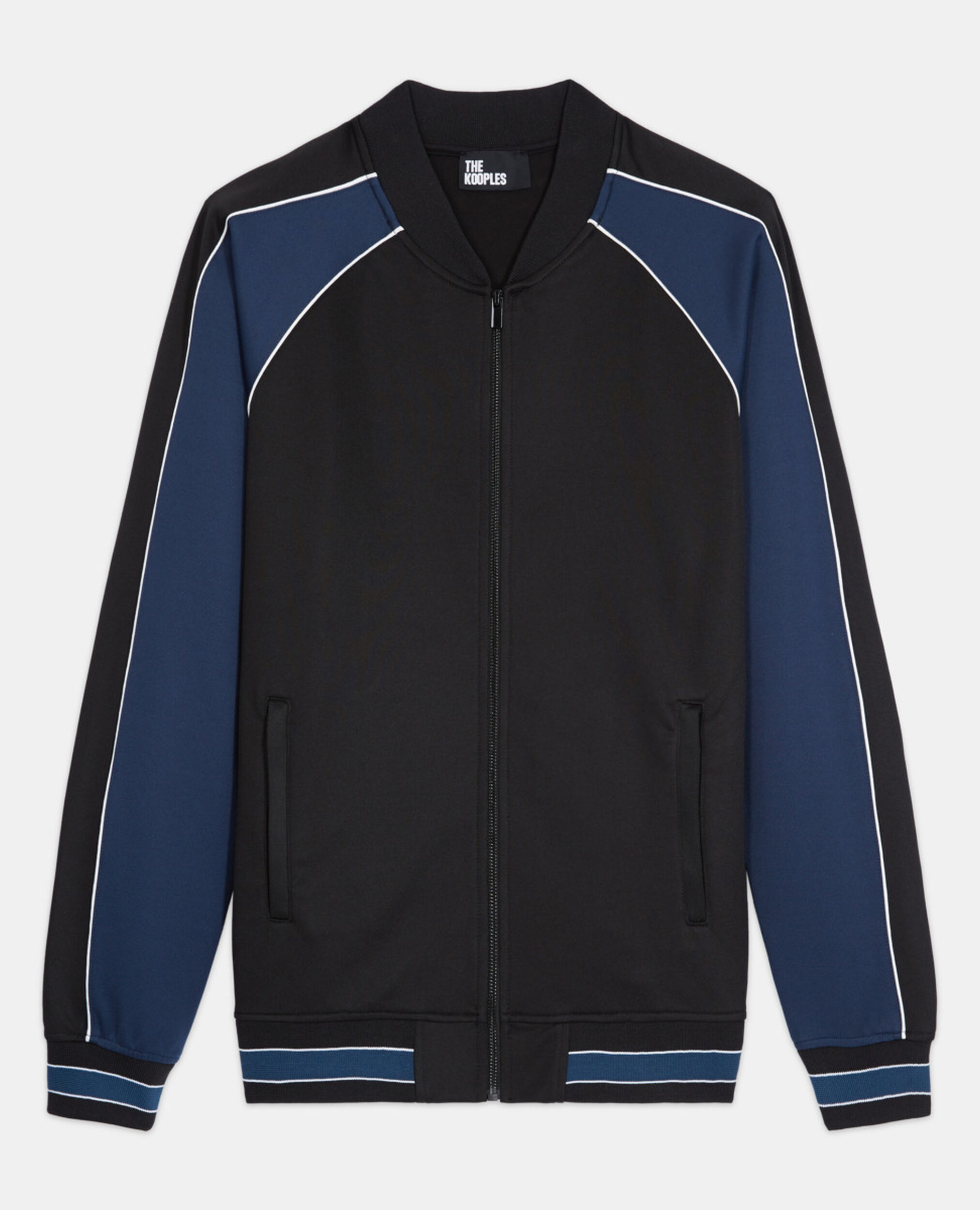 Navy blue zipped sweatshirt, NAVY, hi-res image number null
