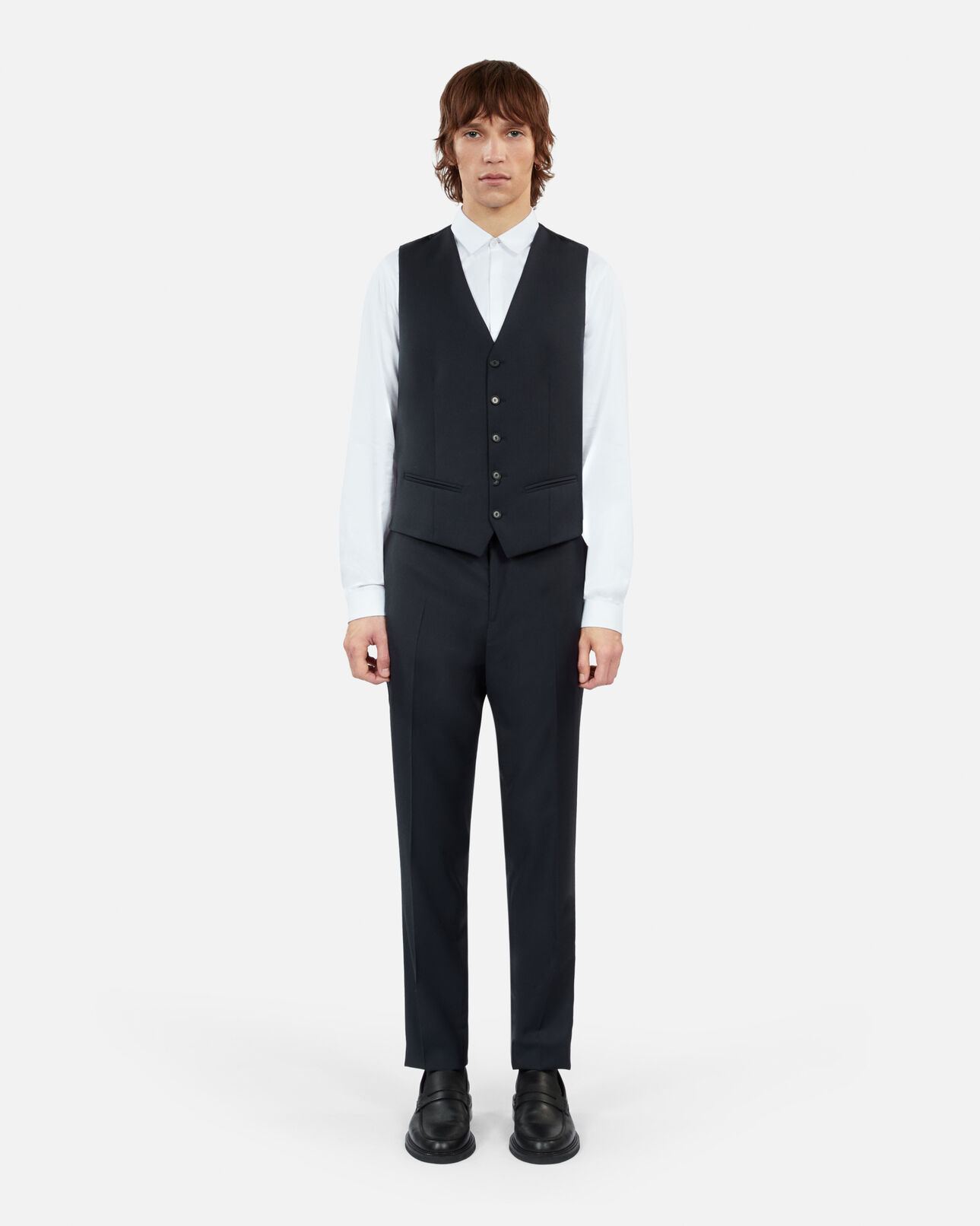 The Kooples MEN DARK NAVY navy blue wool suit waistcoat