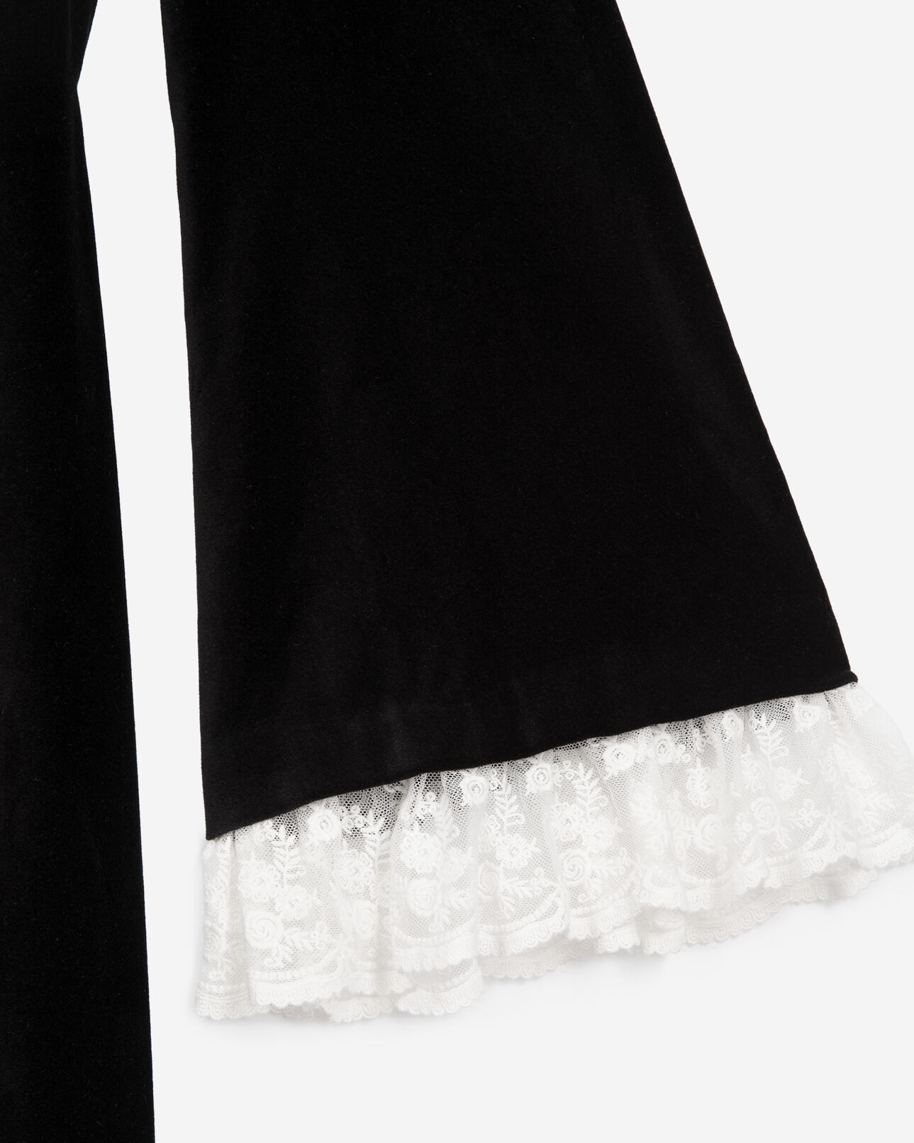 The Kooples MUJER BLACK vestido corto de terciopelo negro