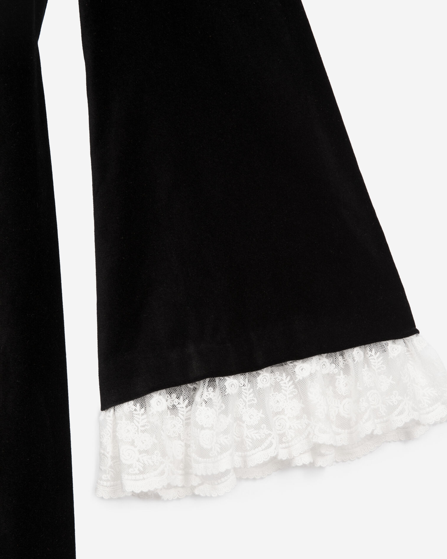 Vestido corto de terciopelo negro, BLACK, hi-res image number null