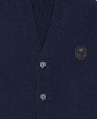 The Kooples H NAVY navy blue wool cardigan