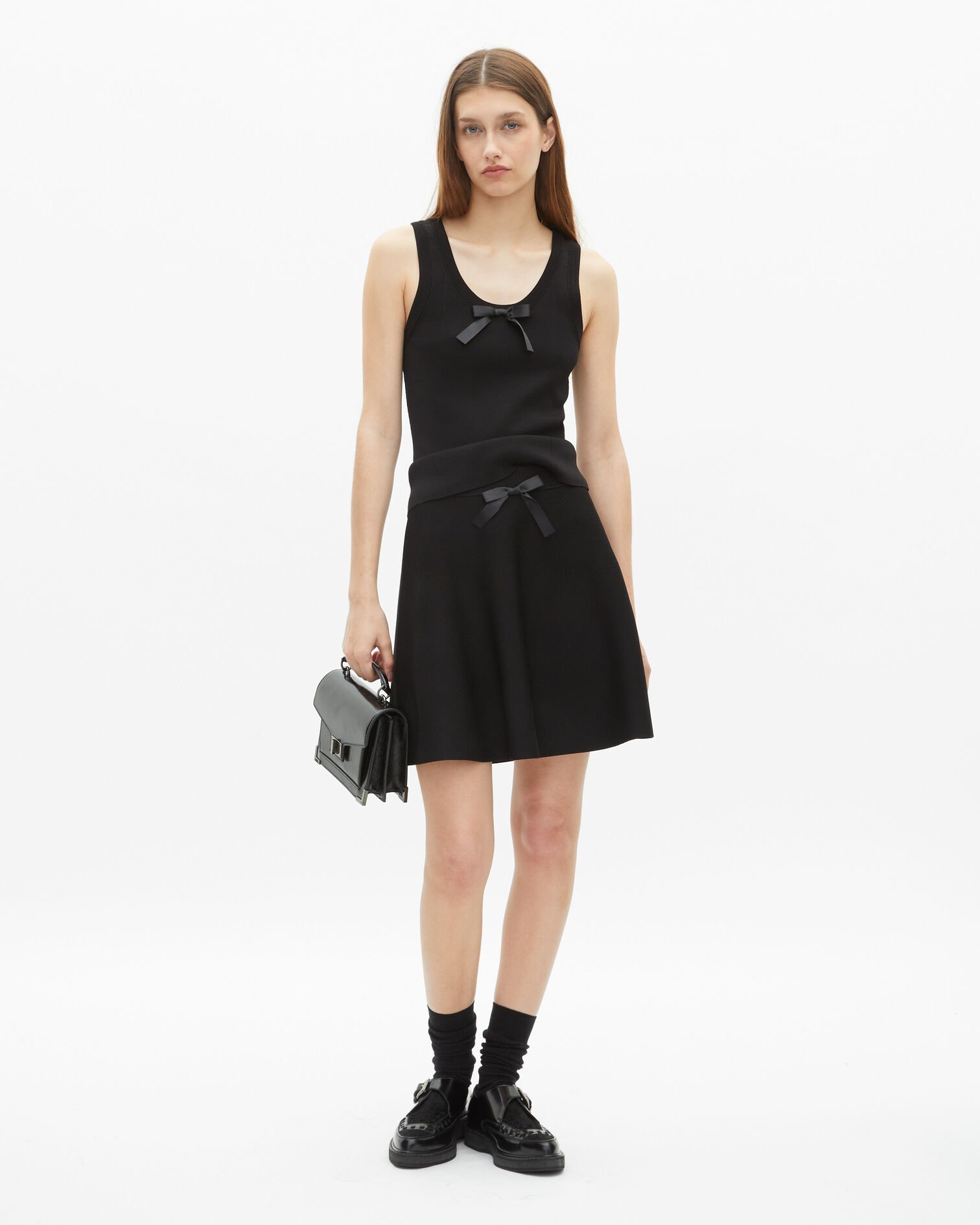 Black mesh top, BLACK, hi-res image number null